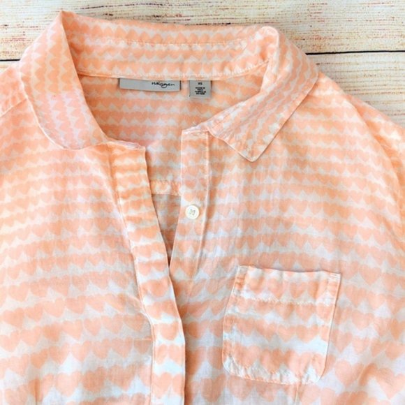 3/$20 Halogen Heart Print Tissue Paper Button Down - Picture 4 of 7